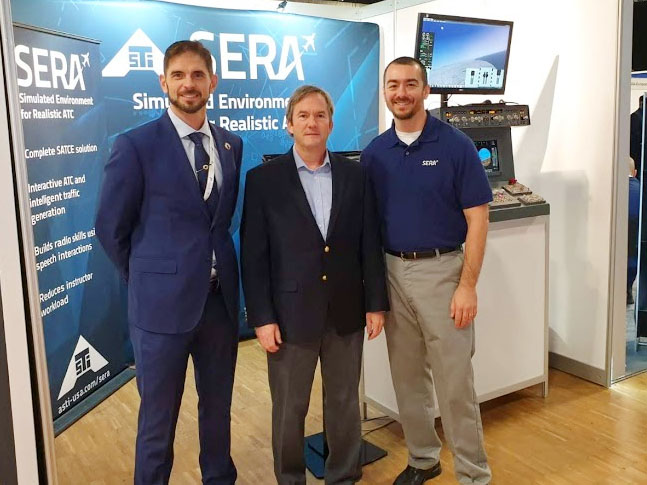 From left to right, Víctor García, Business Development Director of Simloc, Steve Euerle and Tyler Onufer, of ASTi at EATS 2019.